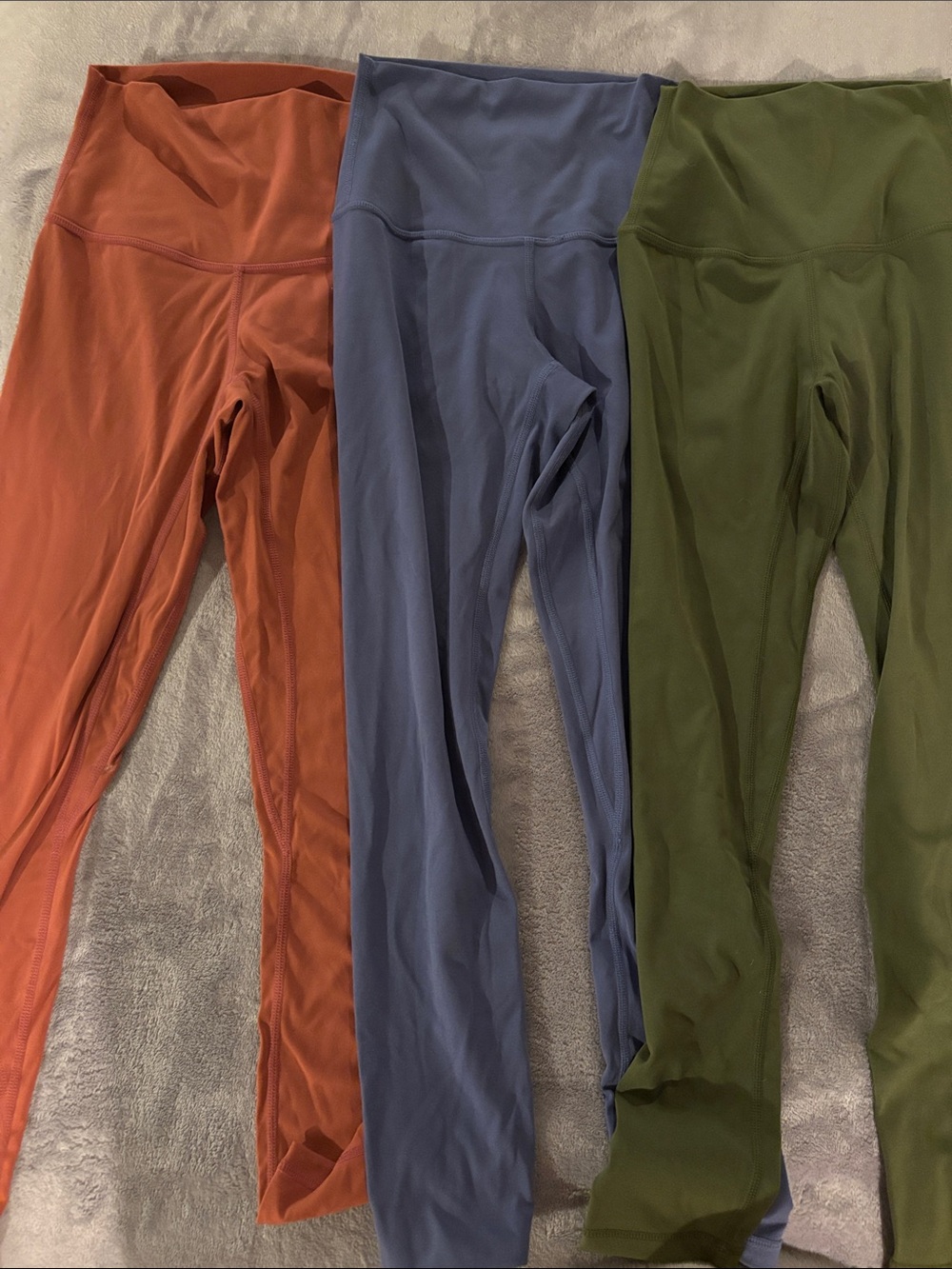 Born Primitive Leggings Trio in Rust, Blue, Olive